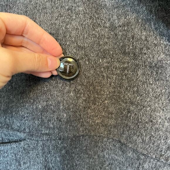 Toteme Double-Breasted Paneled 100% Wool Jacket Grey size 38 FR / Medium - Picture 7 of 12